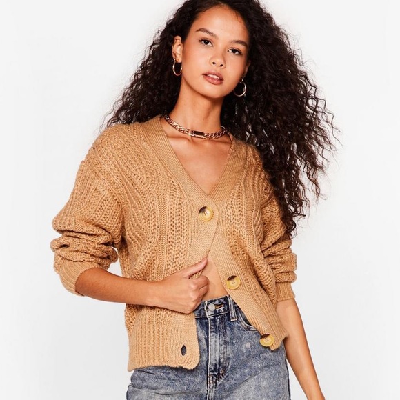 Nasty Gal Sweaters - Oversized Button-Down Cardigan